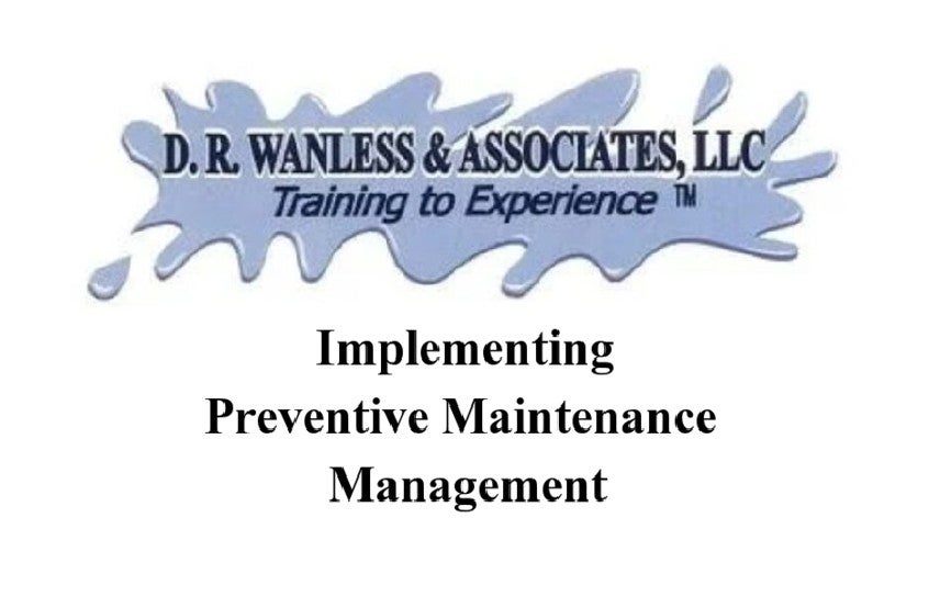 Implementing Preventive Maintenance Management, CPE PDF Correspondence ...